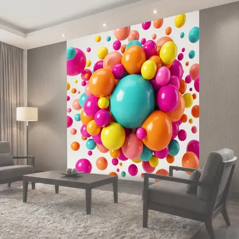 Фотообои Яркие разноцветные шары
