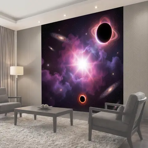 Фотообои Космический пейзаж с планетами