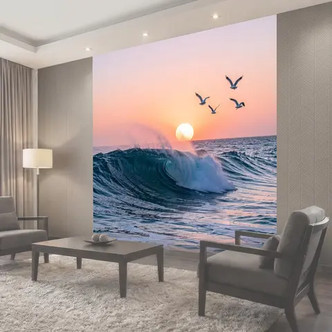 Фотообои Морской пейзаж с крупной волной