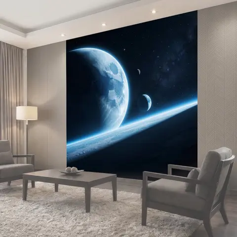 Фотообои Космический пейзаж с планетами