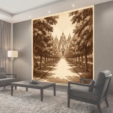 Фотообои Парадная усадьба в парке