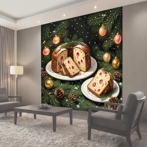 Фотообои Сладкий хлеб с ягодами