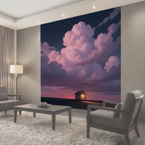 Фотообои Сказочный вечерний пейзаж