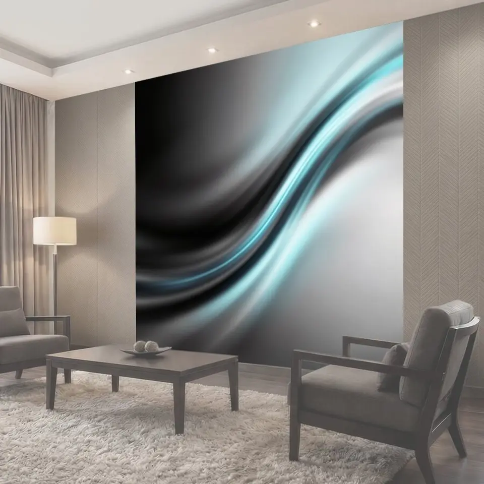 Фотообои Абстрактные волны в холодных тонах