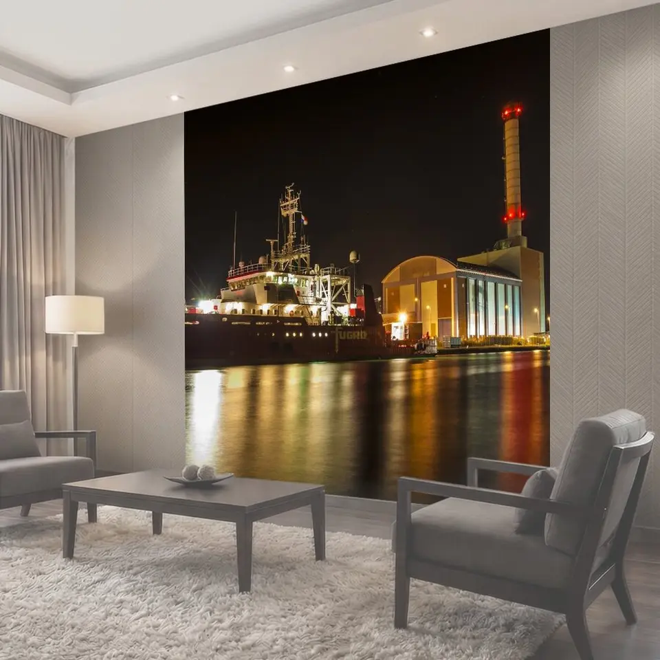 Фотообои Порт, гавань, ночь