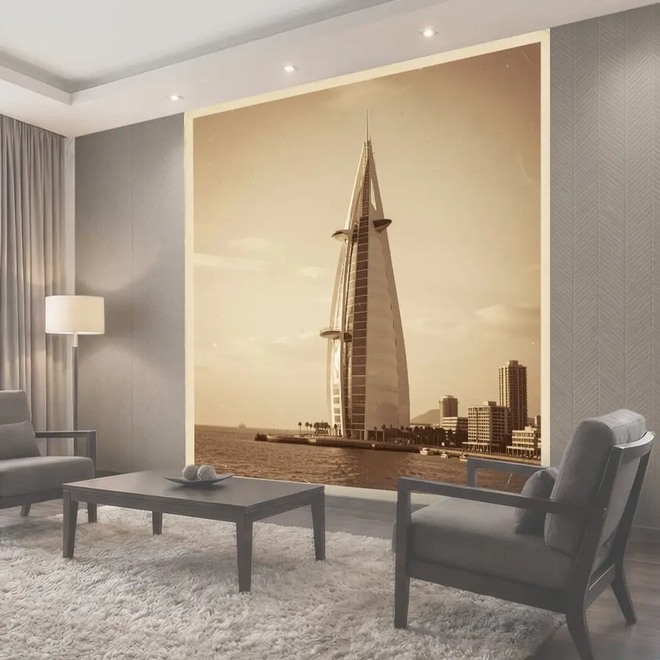 Фотообои Футуристическая башня на берегу