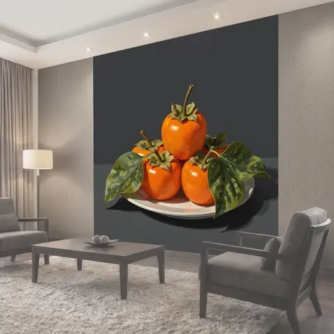 Фотообои Хурма с декоративными листьями