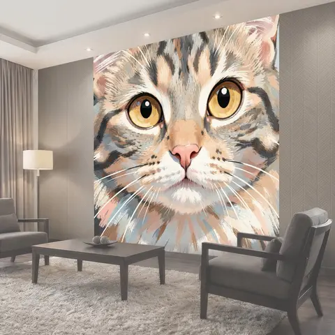 Фотообои Рыжий кот крупным планом