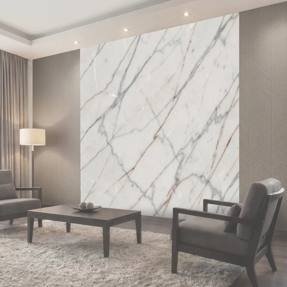 Фотообои Мраморные прожилки в светлой палитре