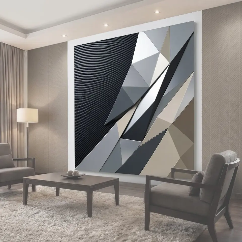 Фотообои Абстрактная геометрия в серых тонах
