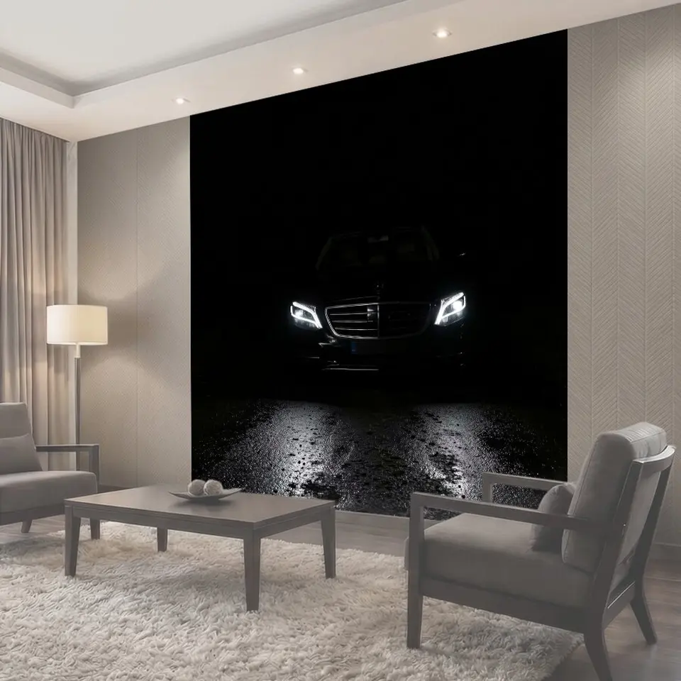 Фотообои Автомобиль ночью в темноте