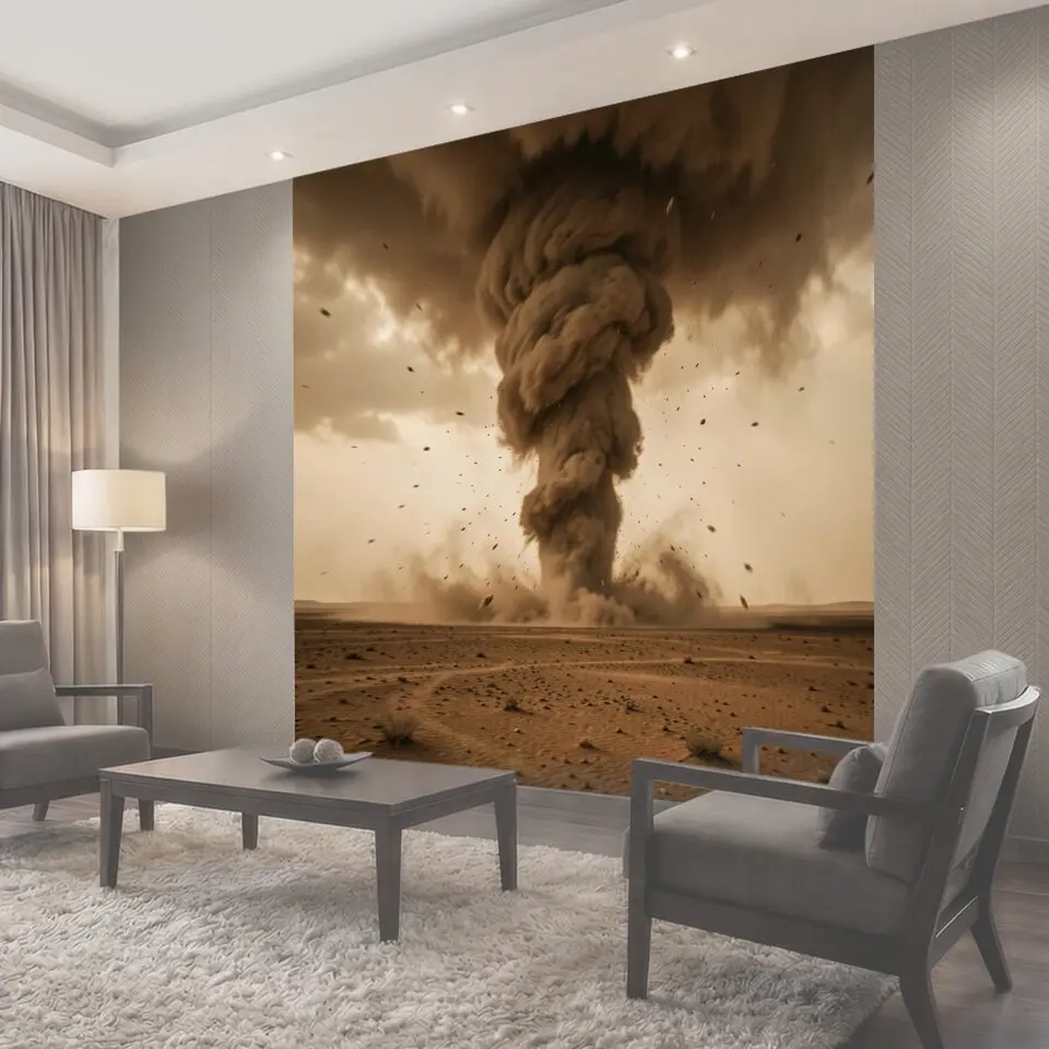Фотообои Пылевой вихрь над пустыней