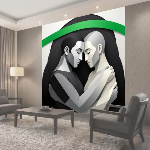 Фотообои Двое в нежных объятиях