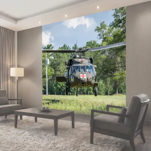 Фотообои UH-60 Blackhawk Вертолет ВВС США