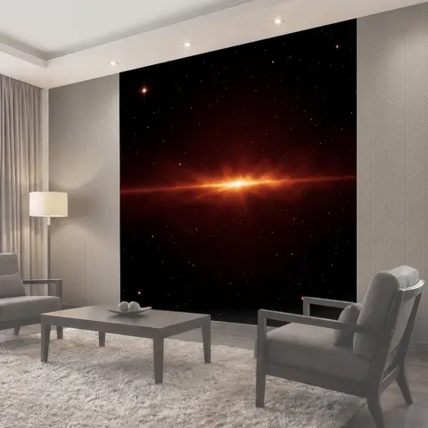 Фотообои Сияющая туманность в звездном небе