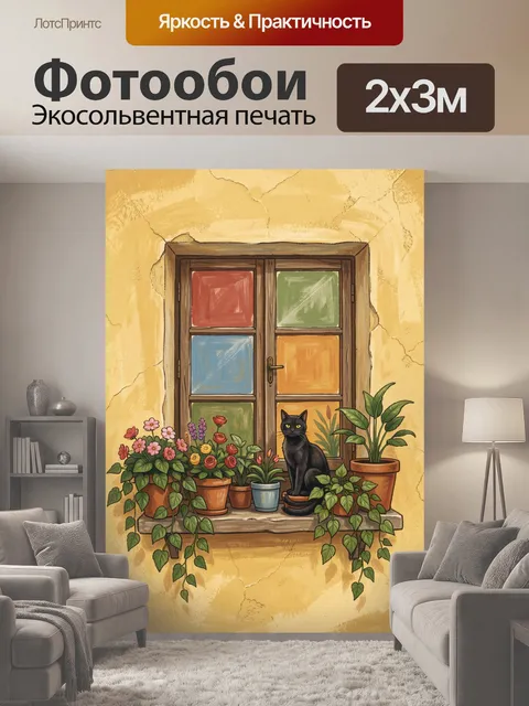 200 × 300 см · Экосольвентная печать