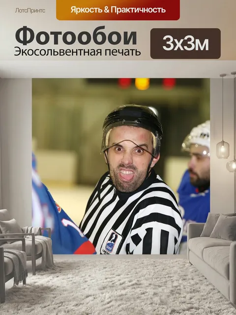 Фотообои Хоккей на льду, судья, виды спорта