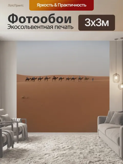 Фотообои Пустыня, верблюд, марокко
