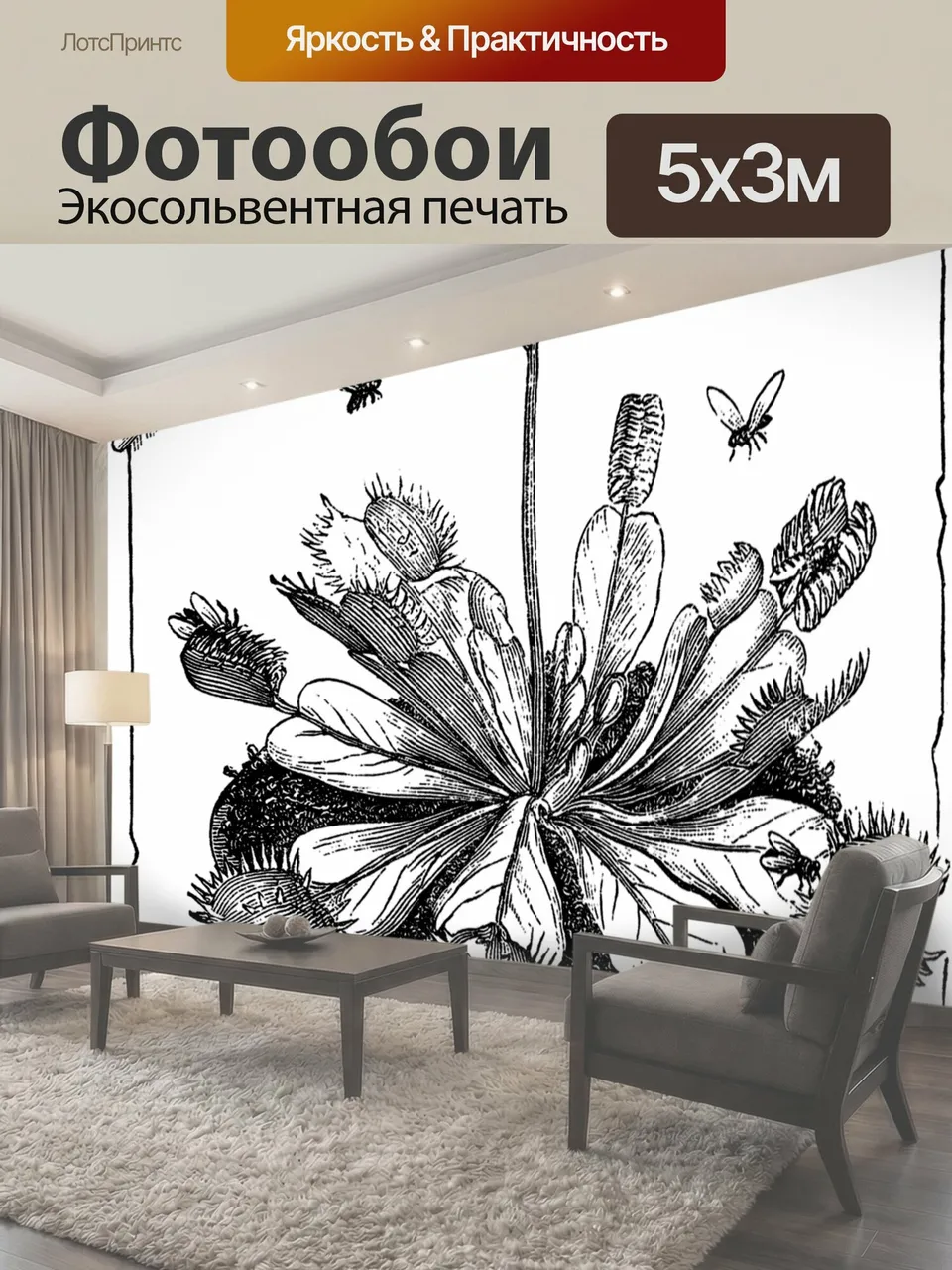 Фотообои Клипарт Венерина мухоловка
