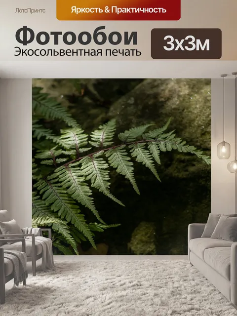 Фотообои Папоротник, листья, листва
