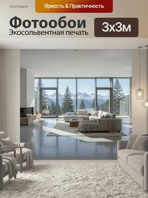 300 × 300 см · Экосольвентная печать