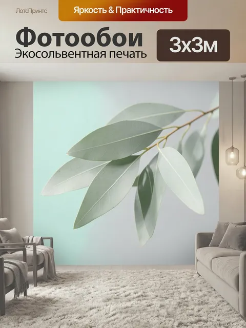 Фотообои Нежная ветка эвкалипта