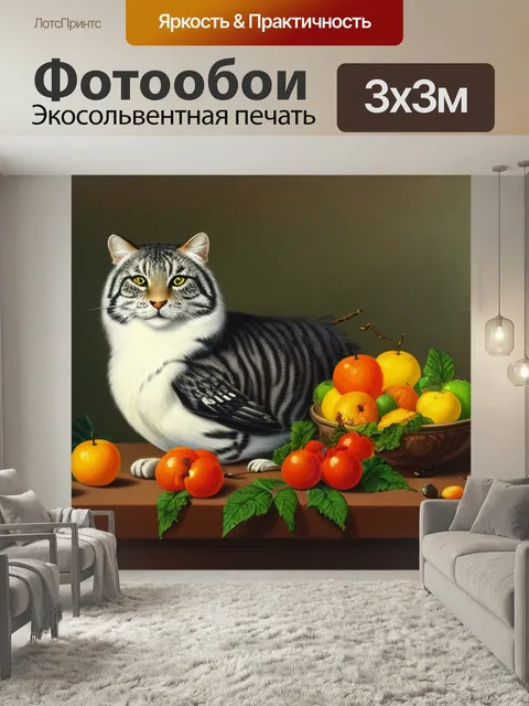 Фотообои Натюрморт с животными картина