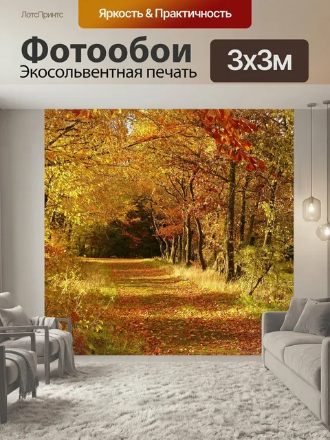 Фотообои Падение, осенние листья, золотая осень