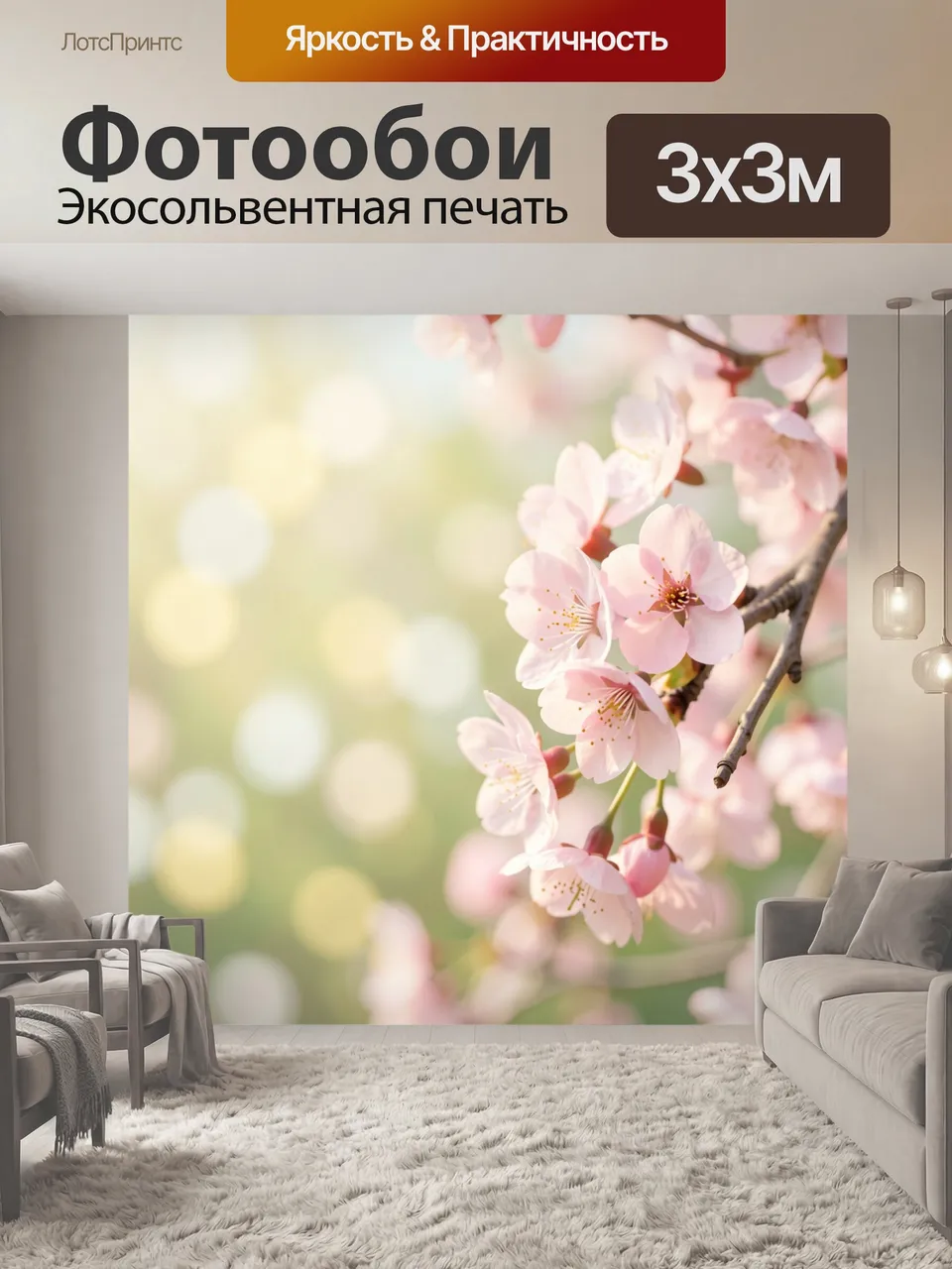 Фотообои Нежные розовые цветы сакуры. Ветви с нежными весенними лепестками в мягкой пастельной гамме, светлый …