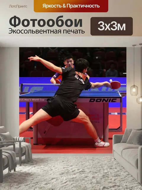 Фотообои Настольный теннис, страсть