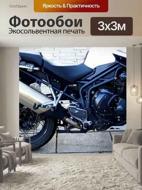 Фотообои Мотоцикл Триумф Мотоциклетный двигатель Triumph Tiger Explorer XC