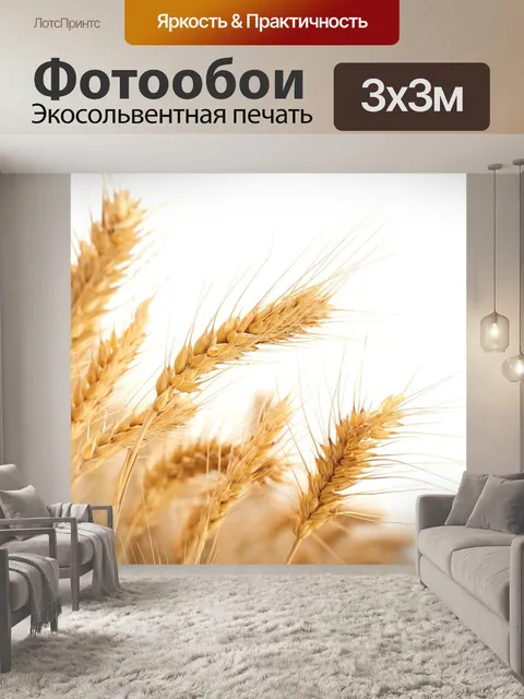 Фотообои Колосья пшеницы, пшеничное поле, пшеница