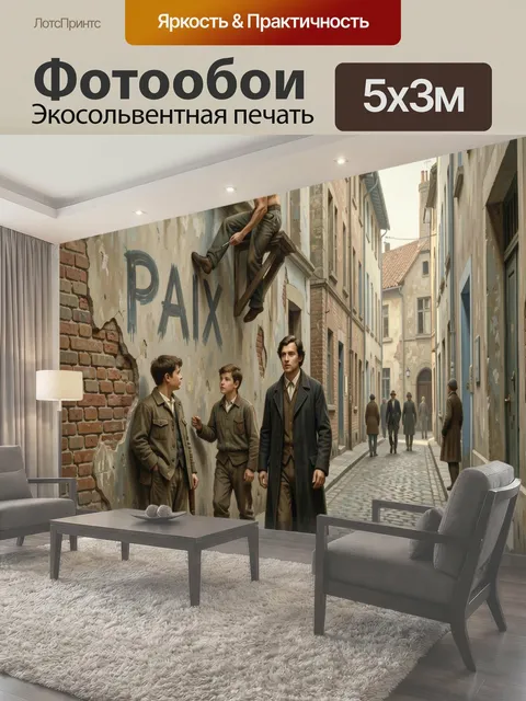 Фотообои Старинная улочка с рабочими