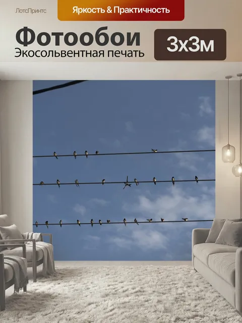 Фотообои Ласточки, птицы, синие птицы