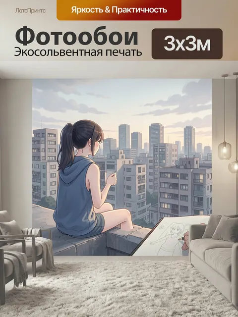 300 × 300 см · Экосольвентная печать