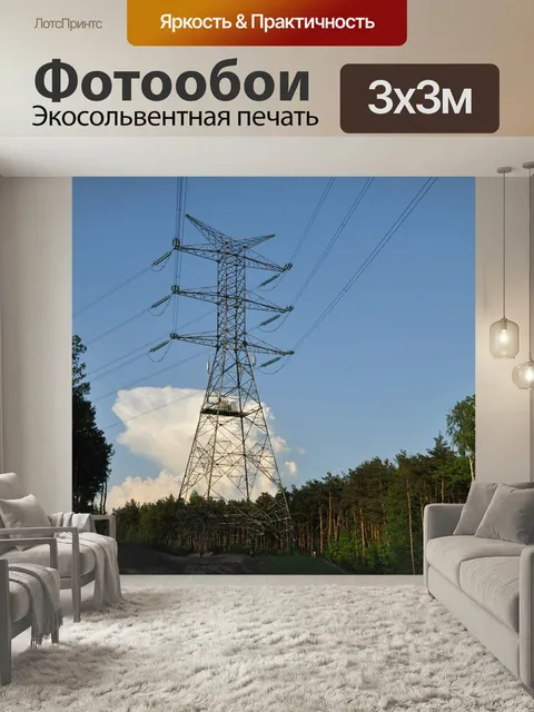 Фотообои Энергетика, электричество, лес