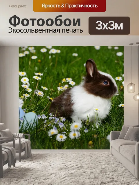 Фотообои Пасхальный, кролики, млекопитающее