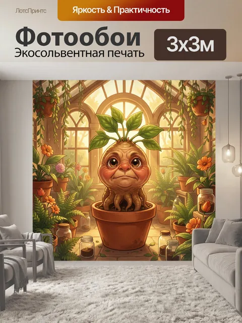 Фотообои Сказочное растение в оранжерее