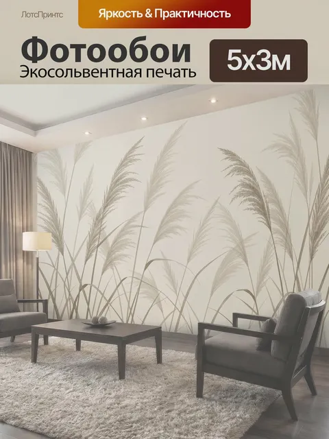 Фотообои Нежные злаки в минималистичном интерьере