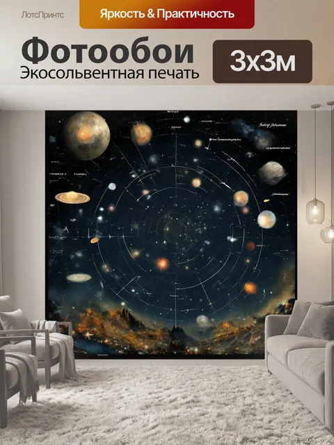 Фотообои Виды планет, николай коперник, система мира космическое пространство галактика