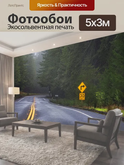 Фотообои Лесное шоссе проложили