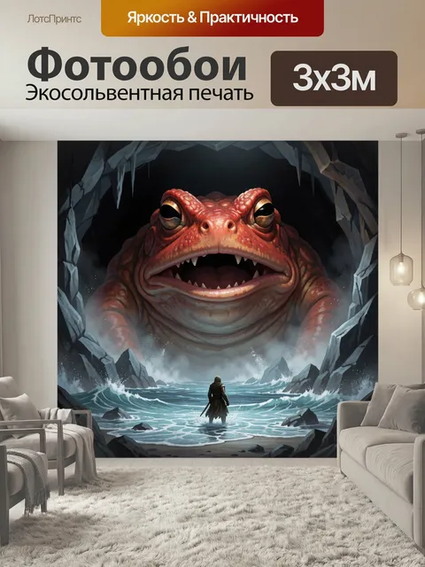 Фотообои Огромная жаба в гроте