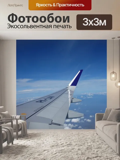 Фотообои Самолет, крылья, полет