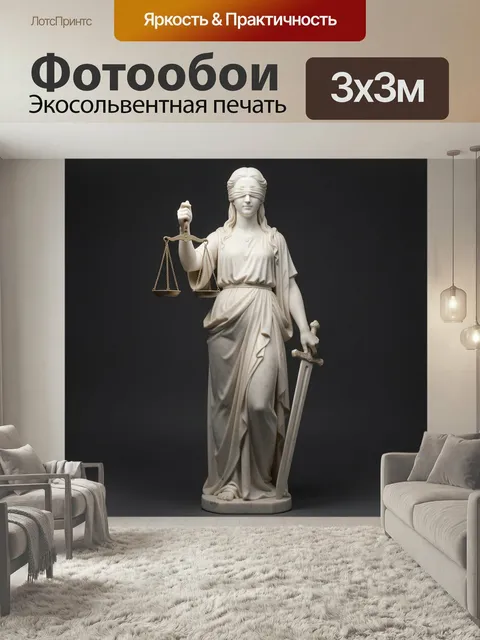 Фотообои Скульптура богини Фемиды в классическом стиле