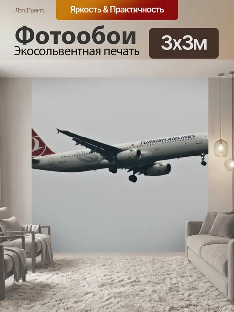 Фотообои Самолет, авиакомпании, авиатор