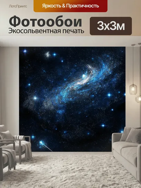 Фотообои Аксессуары на тему космоса: использование металликов, звездных узоров, темных тем и инновационных форм для со…