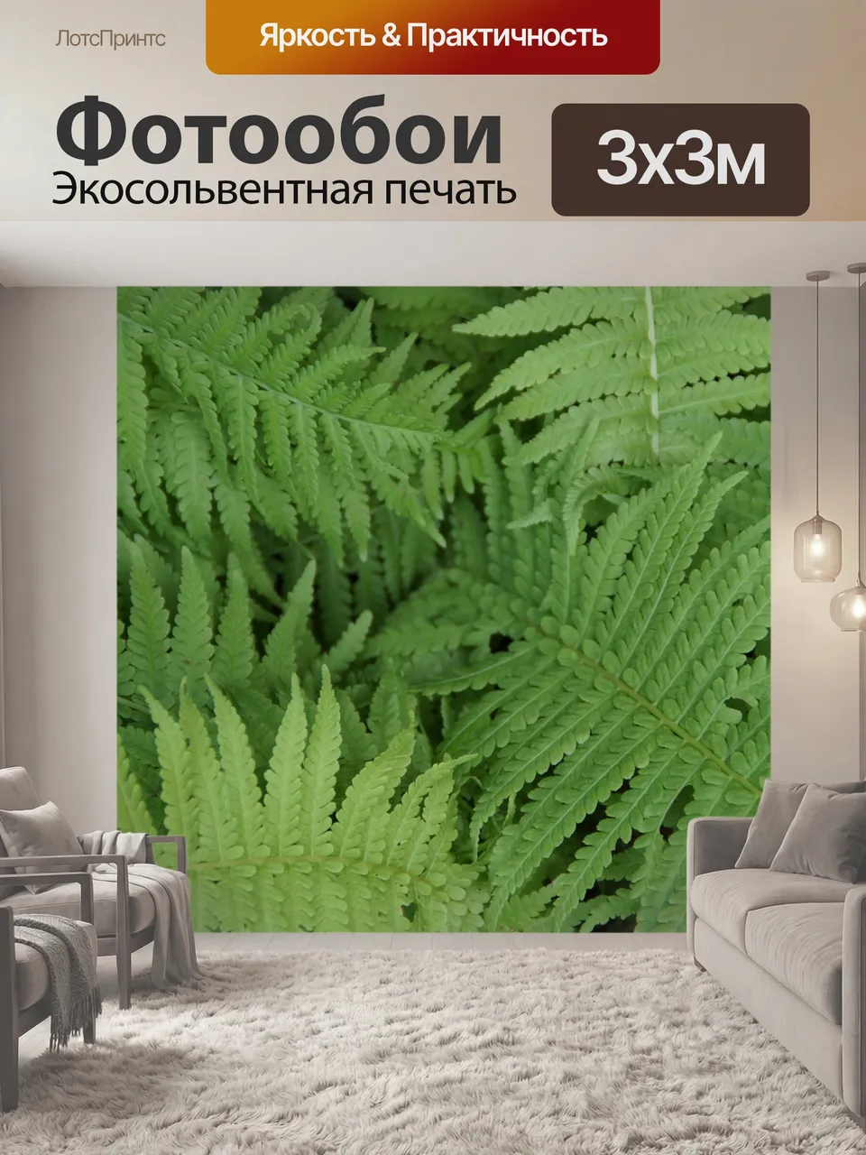 Фотообои Папоротники, листья папоротника, папоротник