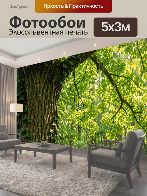 Фотообои Старое дерево с плющом