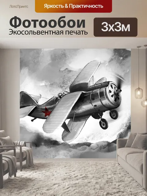 Фотообои День победы, военный самолет, самолет победы
