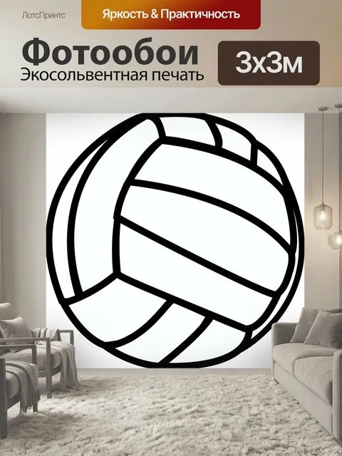 Фотообои Волейбол, спорт, чернить